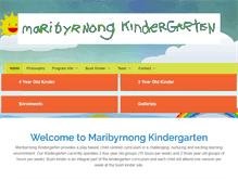 Tablet Screenshot of maribyrnongkinder.com.au